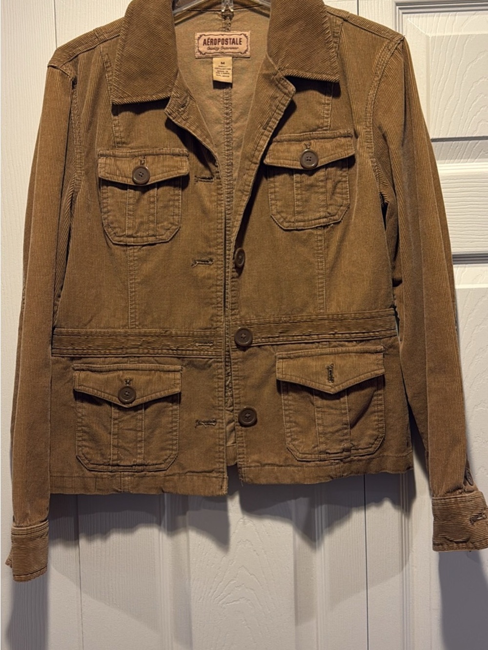 Aeropostale ladies Brown Corduroy Utility Jacket.. size M .. new